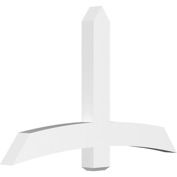 Ekena Millwork Bellingham Architectural Grade PVC Gable Bracket, 60"W x 37 1/2"H x 4"D x 6"F, 15/12 Pitch GBP060X38X0406BEL00 - main
